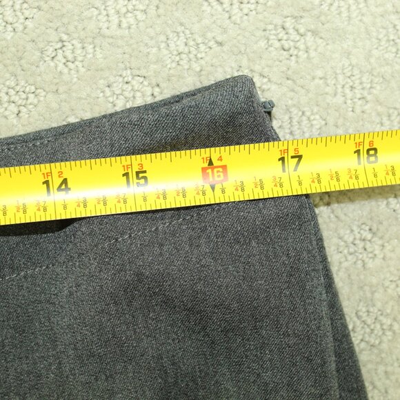 Talbots Women  Size 14 Gray Classic Slim Stretchy Side Zip Dress Pants - Picture 6 of 6